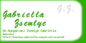gabriella zsemlye business card